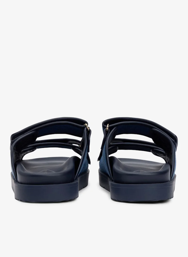 TOMMY HILFIGER  Denim Monogram Double Strap Sandals for Women | Best Price UAE
